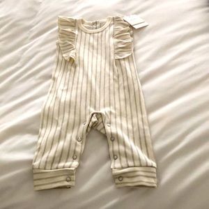 New never been worn with tags stripes away ruffled romper by Pehr